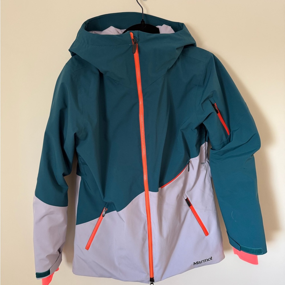 Marmot Kids Teal and Light Gray Raincoat